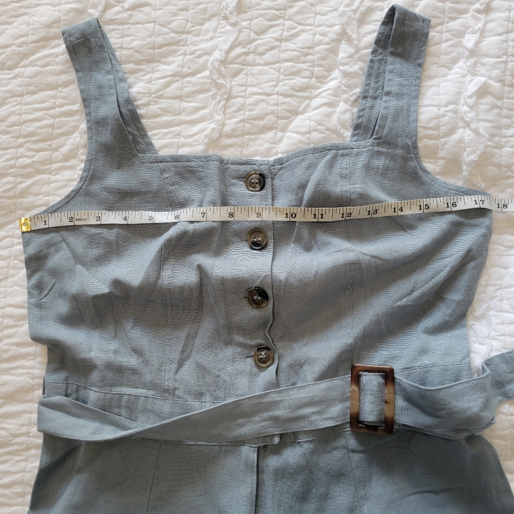 Japna Jumpsuit Cotton Linen Blend M Aloe NWT - Picture 7 of 12